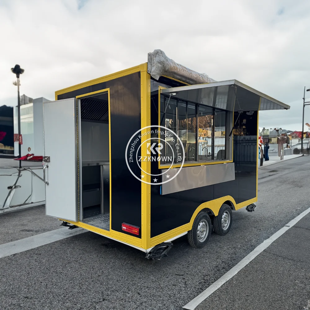 Food Truck For Vending On Street Customized Food Concession Trailers For Sale With Fully Equippement