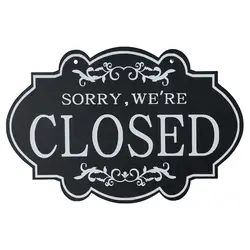 Open and Closed Business Sign Double Sided Wooden Open Hanging Signs for Restaurant Club Cafe Hotel Bar Shop