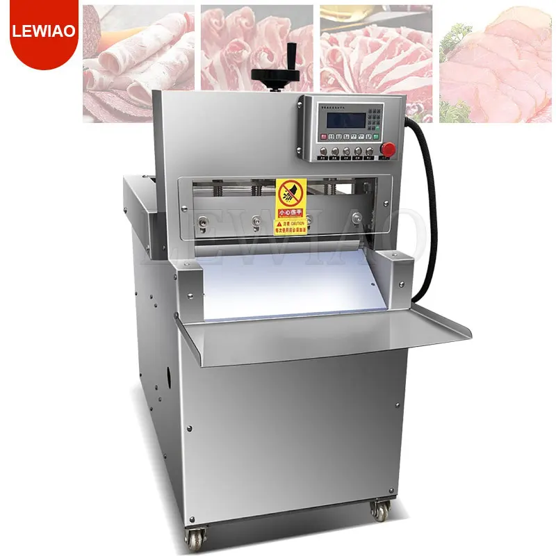 Automatic Frozen Lamb Sheep Beef Pork Meat Mutton Roll Cutting Slicing Machine