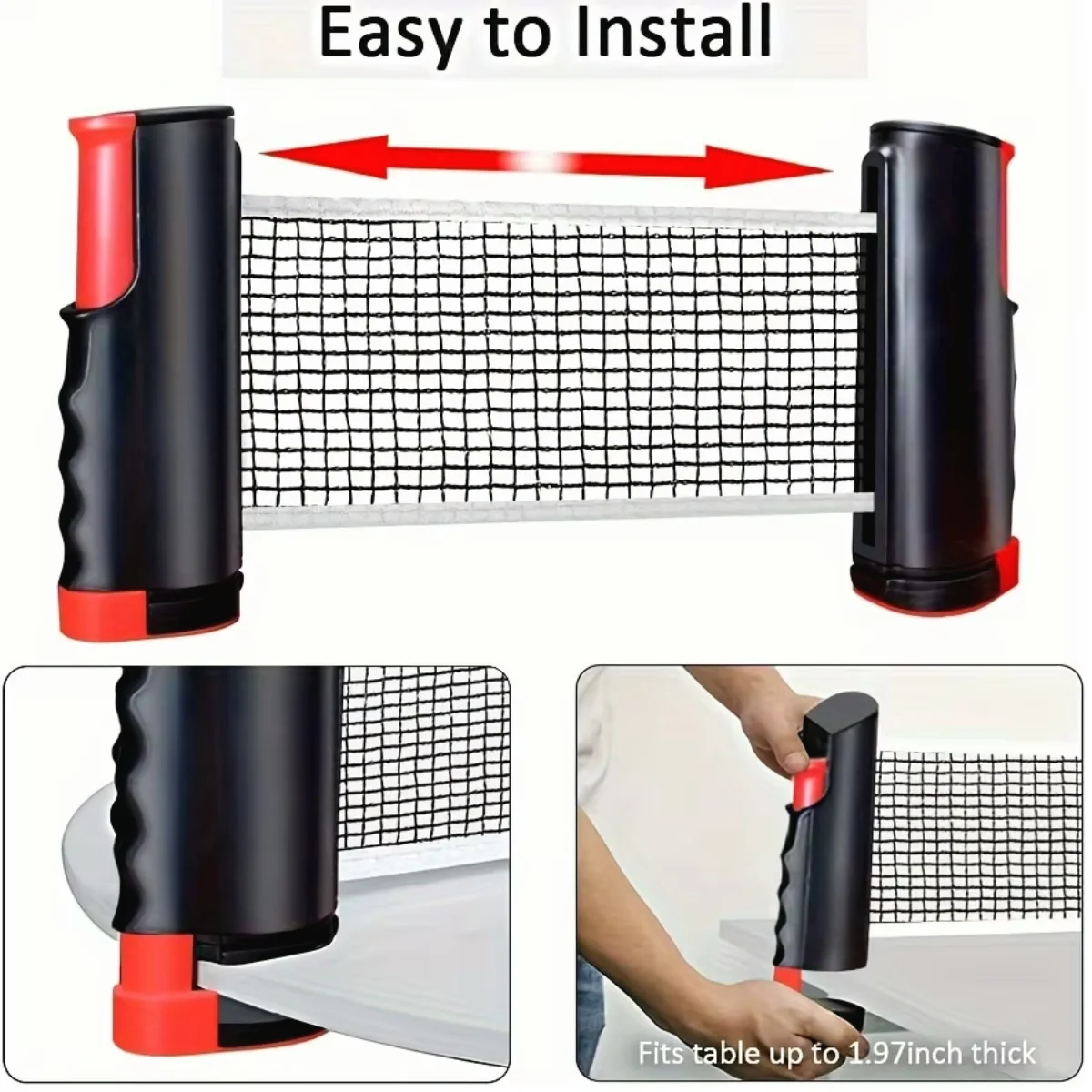 Set di Paddle da Ping Pong, Set da Ping Pong portatile con rete retrattile, racchette, palline e borsa per il trasporto per giochi Indoor/Outdoor, regalo