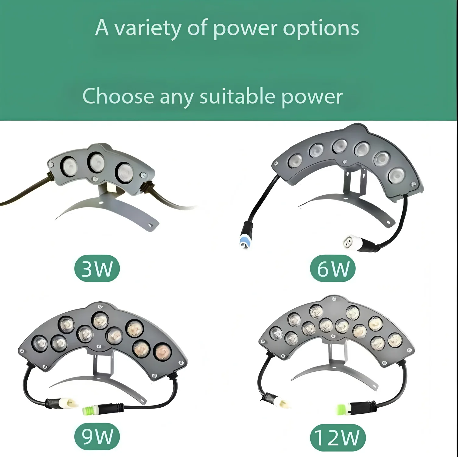 

LED Wave-shaped Light 3W6W12W Outdoor IP65 Waterproof Landscape Tree Light Courtyard Garden Park Decoration Light LED Spotlight