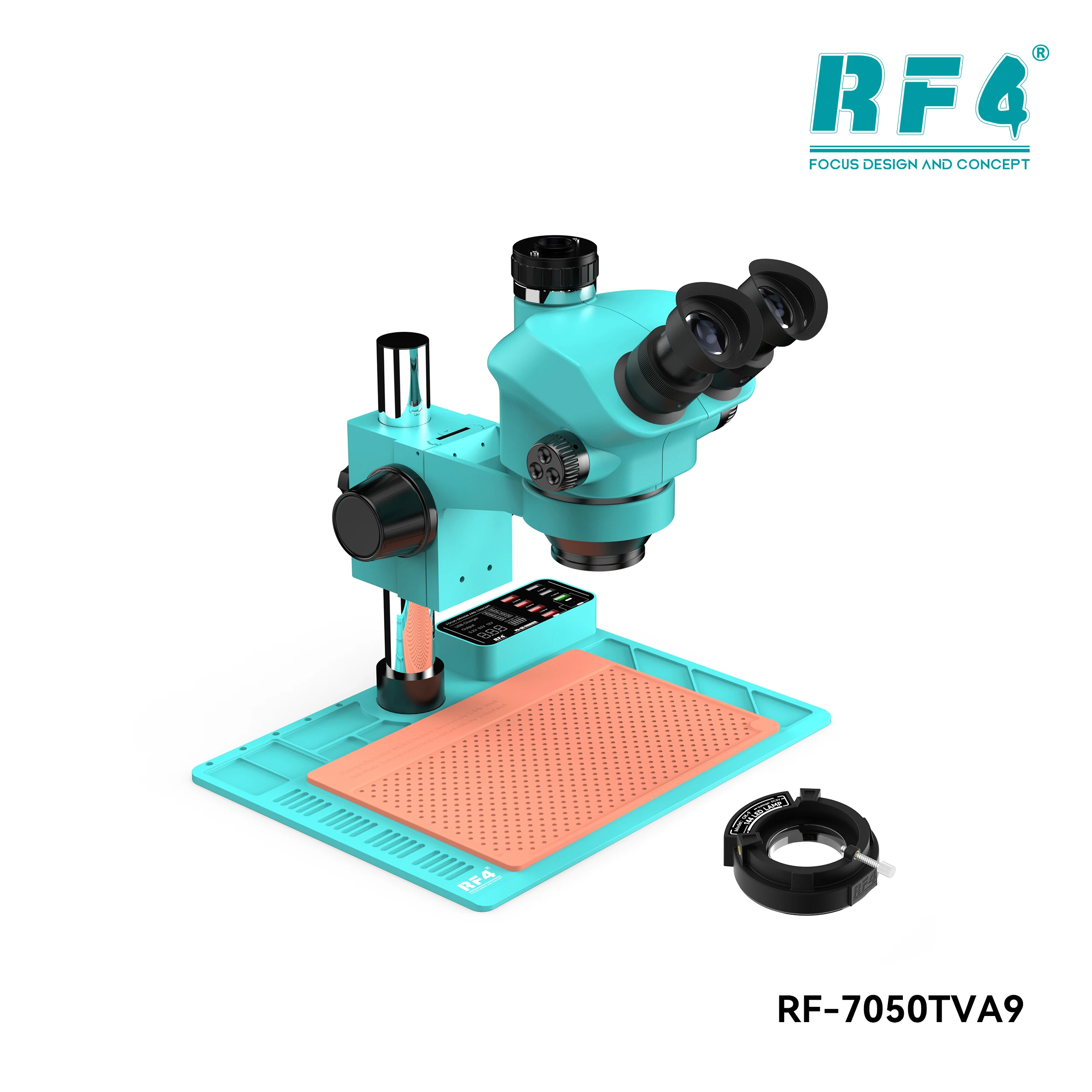 RF4 Base Is Equipped With USB Interface Charger Triocular Stereo Microscope Mobile Phone Repair Special Dock RF-7050TVA9-39B