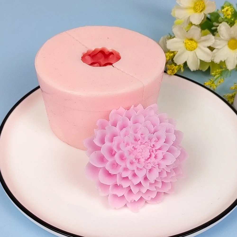 

3D Bloom Flower Shape Silicone Mold Fondant Cake Chocolate Candle Soap Mould DIY Aromatherarpy Household Decoration Craft Tools