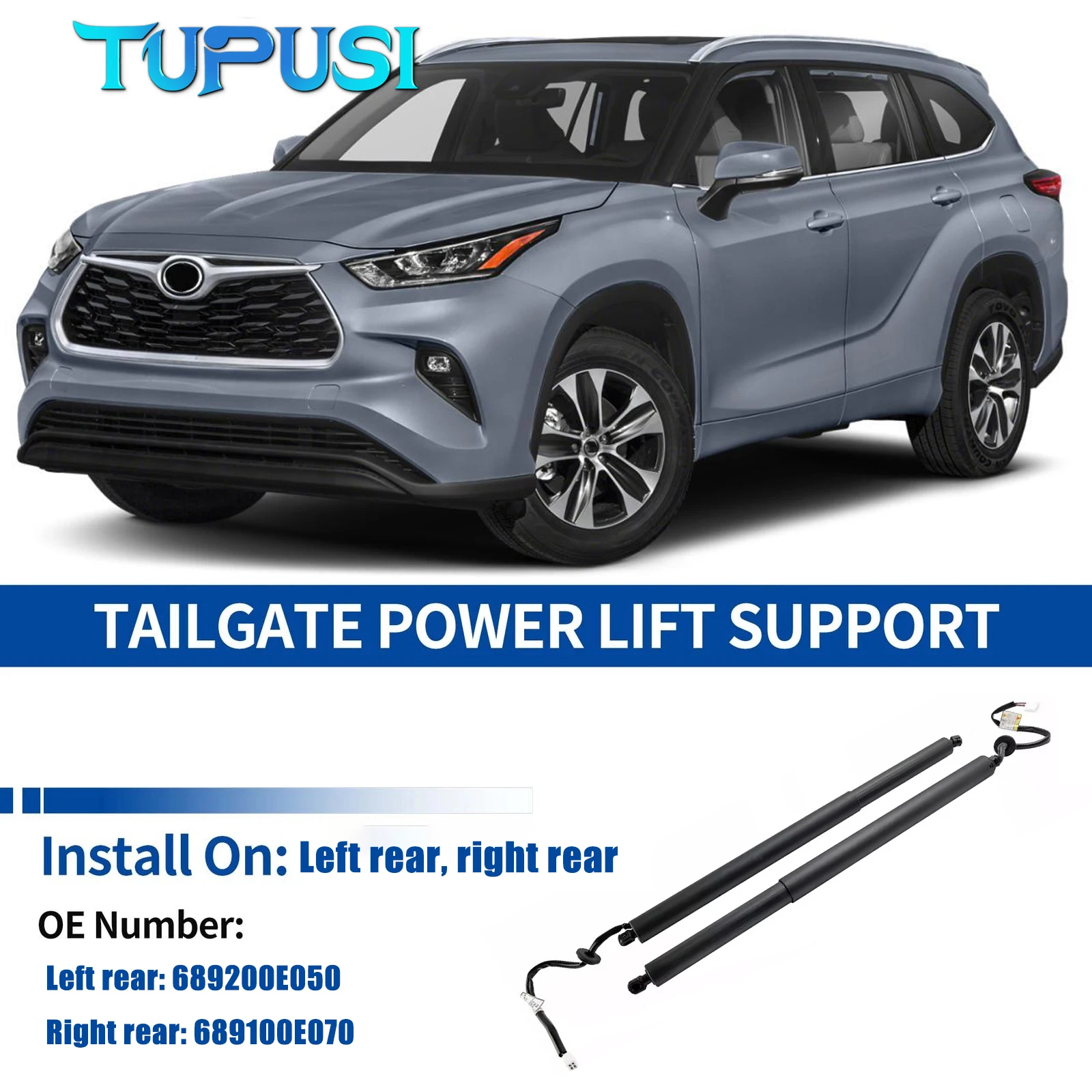 

For 2021-2023 Toyota Highlander Electric Tailgate Lift Struts Tailgate Gas Spring Support Struts 689200E050 689100E070
