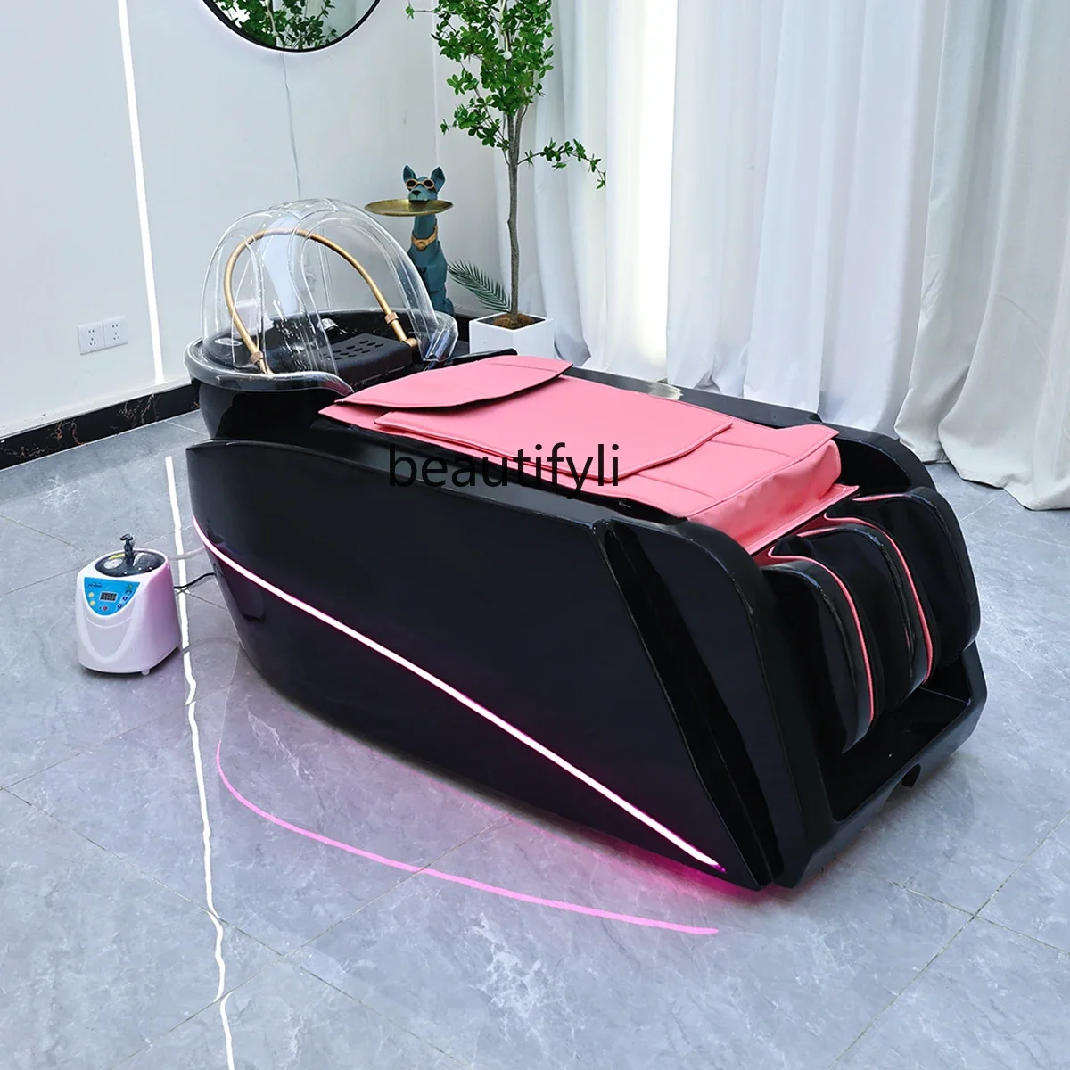 

Automatic intelligent massage shampoo bed Electric shampoo bed Barber shop Multifunctional head treatment bed5556
