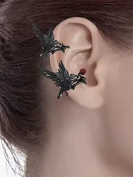 2024 New Crow Piercing Earrings New Gothic Style Men's And Women's Jewelry Party Gift