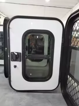 Caravan Accessories Aluminum Alloy Lift Up Window Single Point Lock Camper Trailer RV Black Door