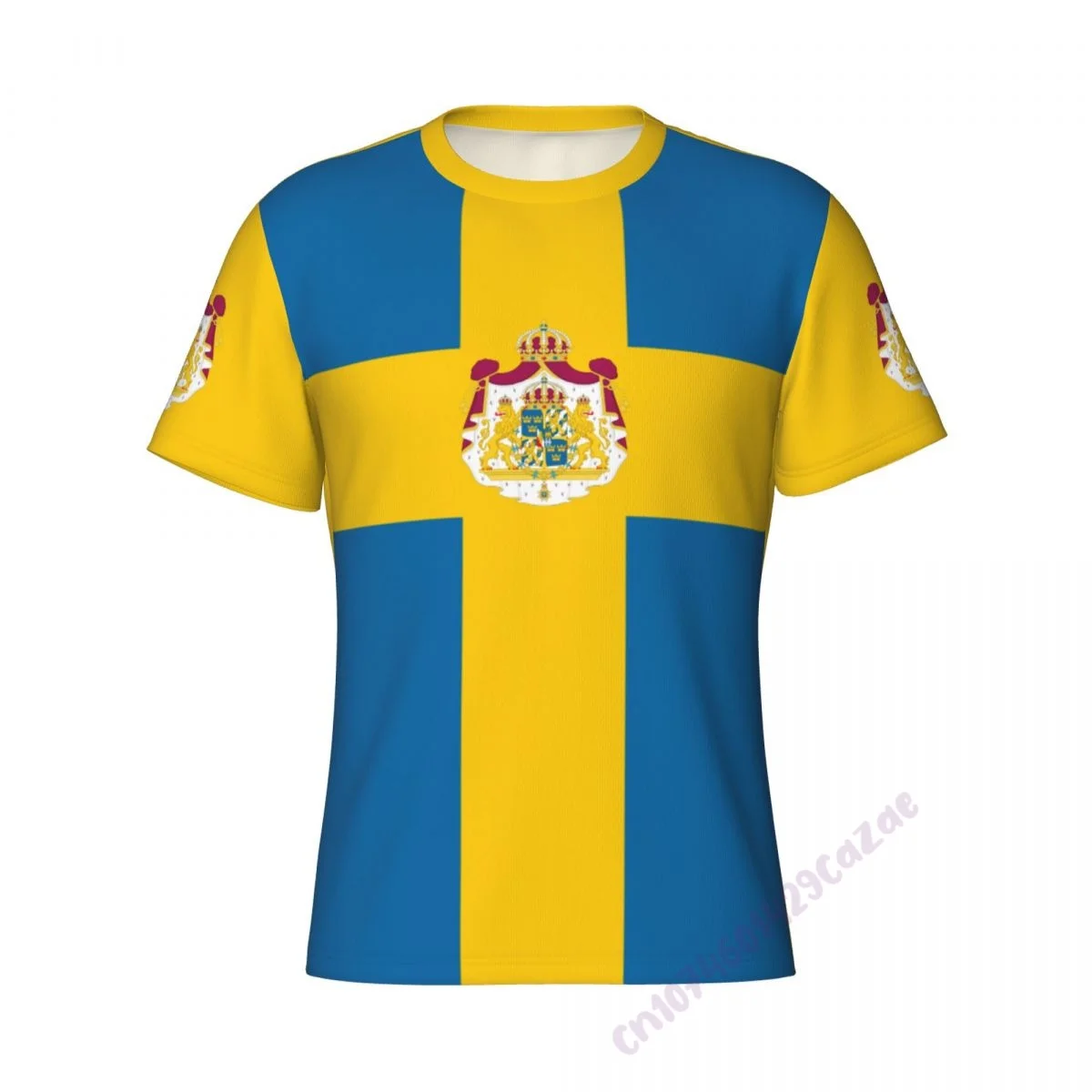 

Sweden Flag 3D T-shirt Men Running Sport Skinny Short Tee Shirt Male Gym Fitness Bodybuilding Workout Tops Clothing