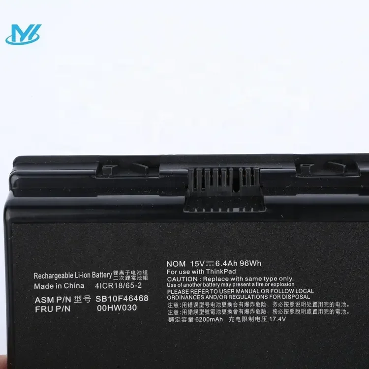 Imagem -03 - Bateria de Íon de Lítio da Bateria do Portátil 12v Sb10f46468 00hw030 15.6v 96wh 6.4ah para Lenovo Thinkpad P70 P71 P72 Series