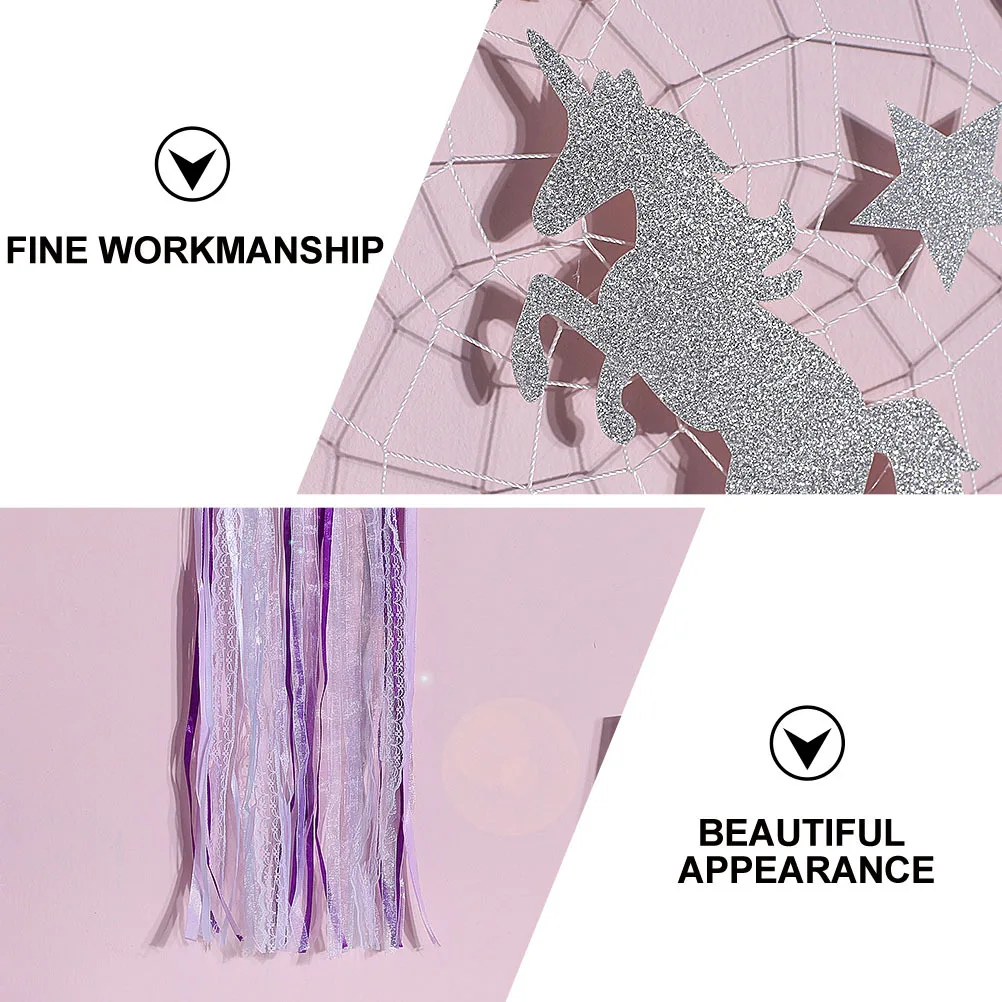 

Dreamcatcher Decoration Wall Pendant Exquisite Unicorn Design Perfect for Home and Wedding Party Decor Dreamcatcher