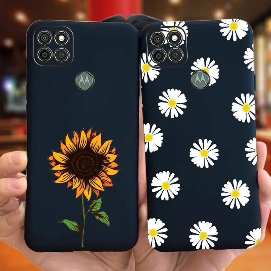 Fashion Sunflower Daisy Pattern Case For Motorola Moto G9 Power MotoG9 G 9 Play Plus 4G Soft Silicon Cover For MOTO G9 G9Play