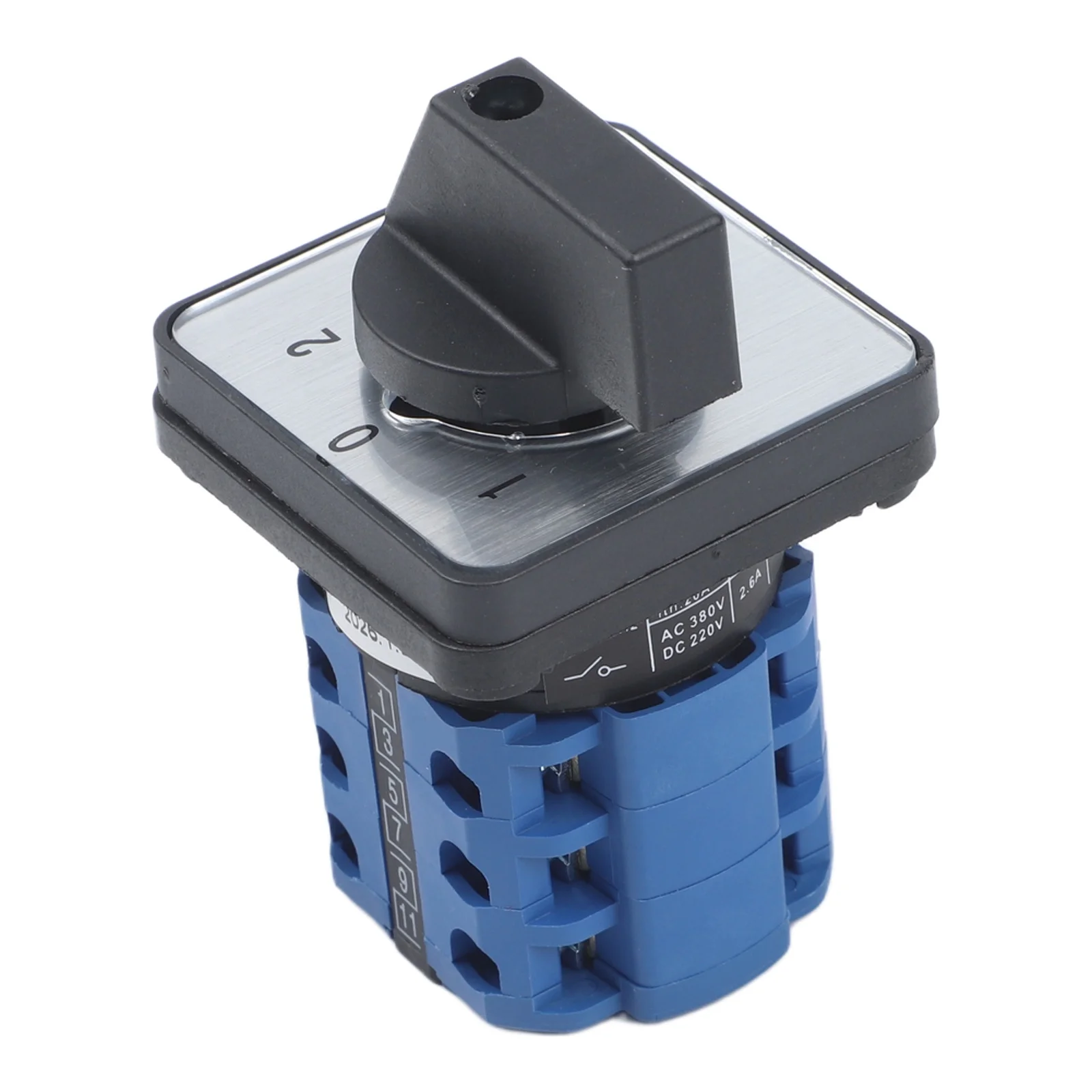 3 Positions Switch Changeover Switch For Industrial Applications 3 Phase Pole 6 Screw Terminals AC380V Voltage