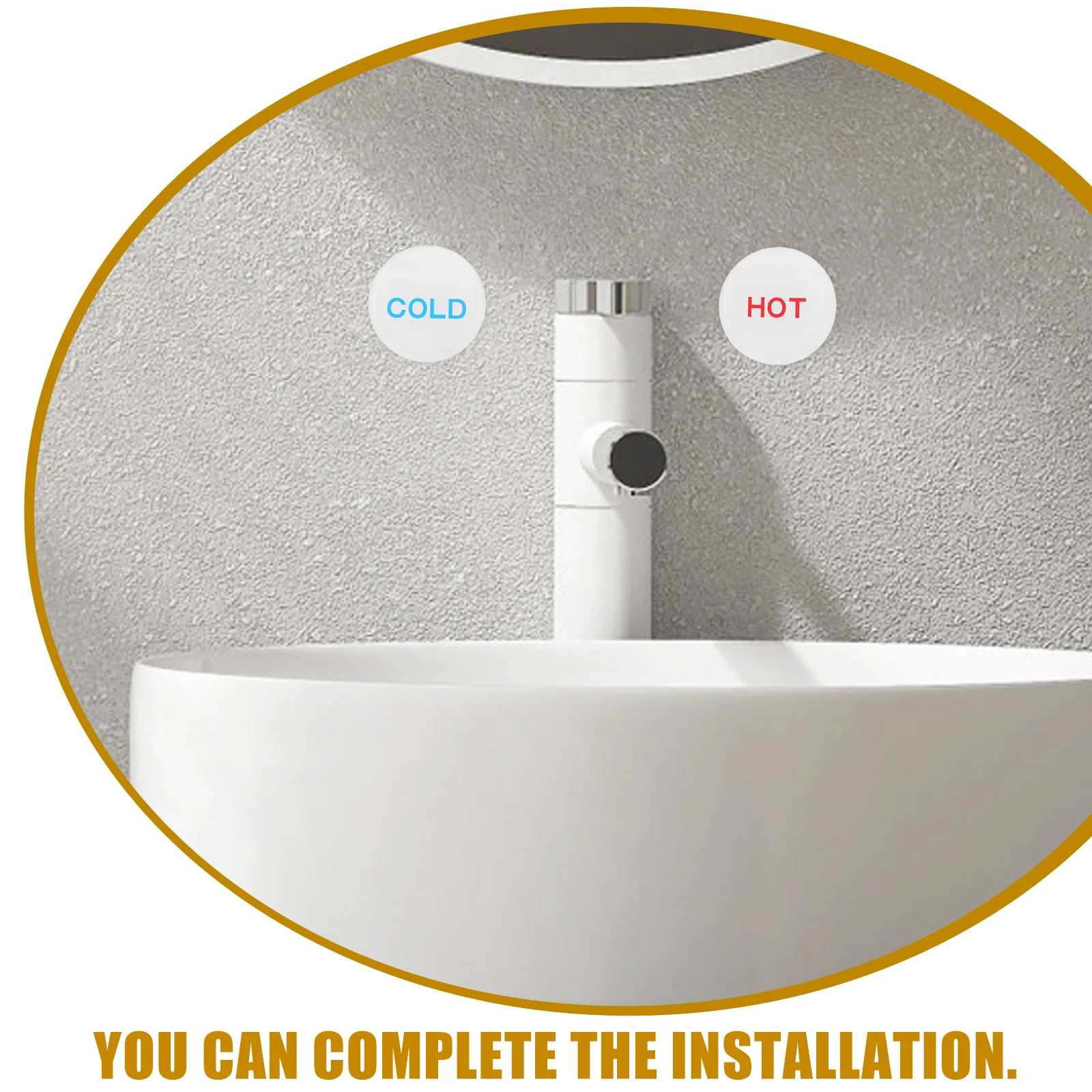 10 個の透明アクリル温冷水ステッカーホテルのバスルームの安全標識簡単なゲスト使用ホットステッカーバスルーム用品