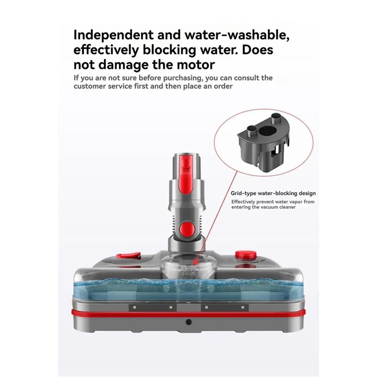 (A25M) Electric Mop Head for Dyson V10slim/V12slim Vacuum Cleaner Accessories Floor Washer Mop Head Water Tank