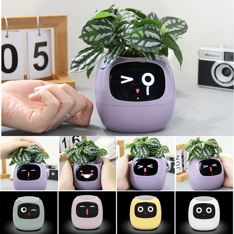 

Cute Plant Pet AI Robot Electronic Toy Healing Series Desktop Creative Festival Gift Small Size Programmable Robot Pet