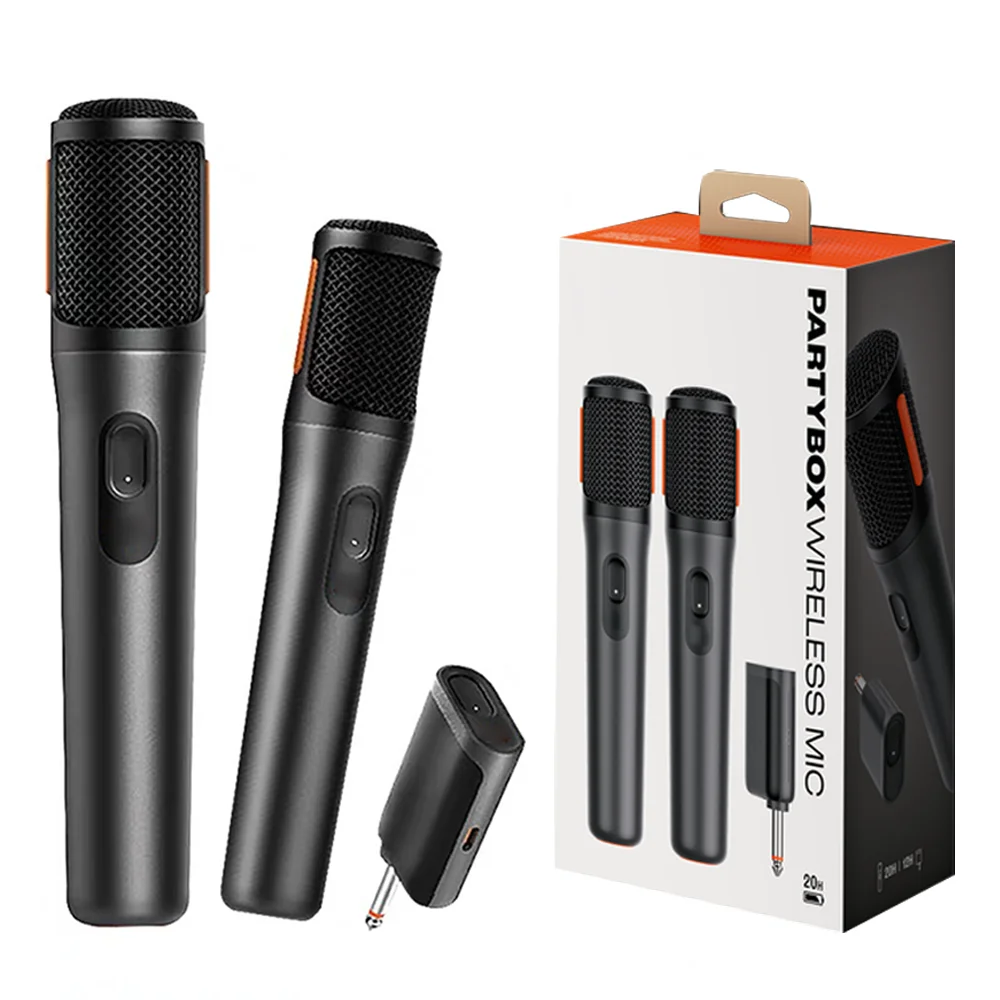 Digital Box  wireless Rechargeable Portable JBL microphone System with Dual-Channel Receiver