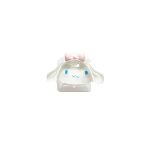 Sanrio Cartoon Animation Translucente Hellokitty Kuromi Melody Pompomin Girl Lindo teclado mecánico Keycap Kawaii regalo 8 mejores ventas mi keycap de melodía - №5