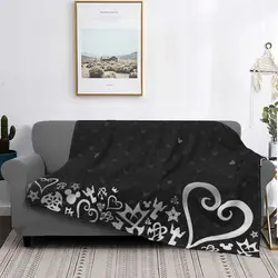Kingdom Hearts Artwork Blankets Fleece kh game gaming anime fantasy Super Soft Throw Blankets for Bedroom Sofa Bedspread