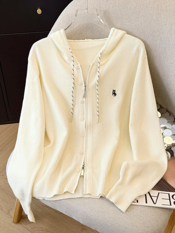 

Модный трикотажный кардиган с длинными рукавами, осенне-зимний женский повседневный универсальный молодежный кардиган с эффектом похудения, открытый топ