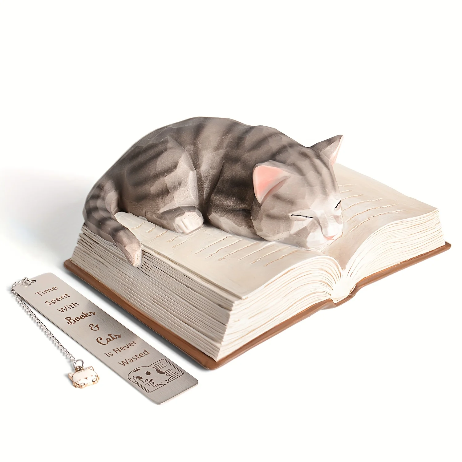 Cat & Book Lover Gifts – Collectible Black Cat Figurines, Adorable Ceramic Decor for Shelves or Bookcases, Thoughtful Present fo - view 5