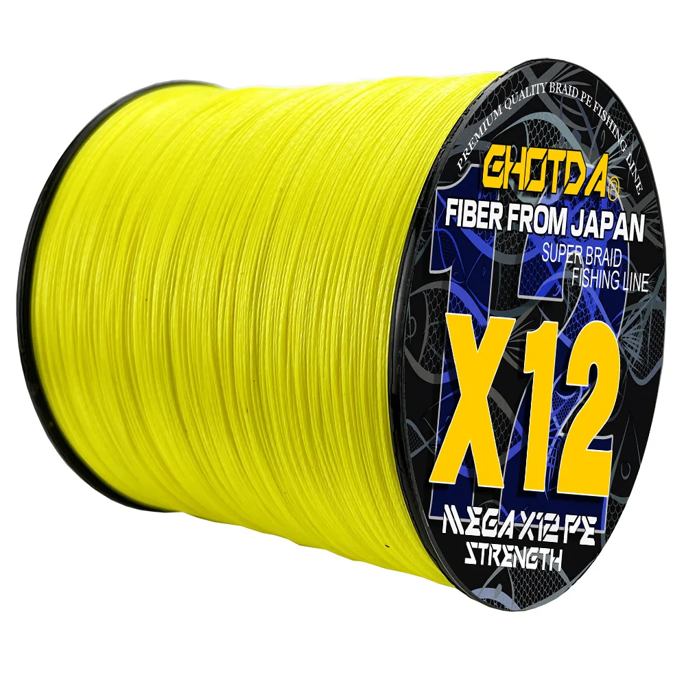 X12 Braided PE Lure Fishing Line Pesca Carp Multifilament Fly Wire Saltwater Anti-corrosion 100M Strong Pulling Force 120LB