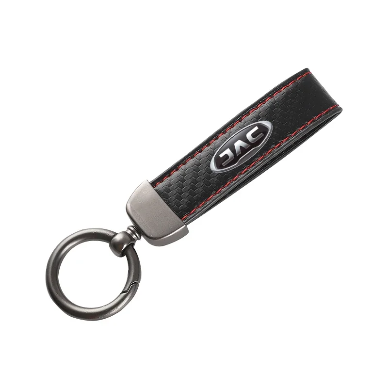 For JAC Refine J3 J2 S5 J5 J6 J4 Vapour Keychain with logo Car metal leather key chain With car logo Key ring Auto Accessories