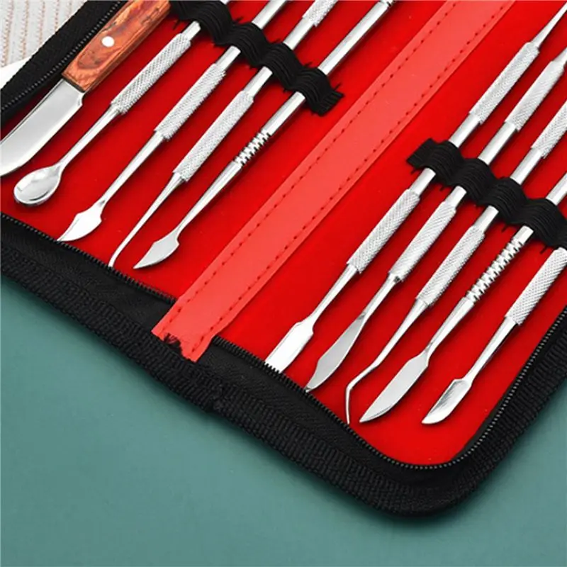 ABGG-20X Spatula Plaster Knife Practical Stainless Steel Versatile Teeth Wax Carving Tool Set
