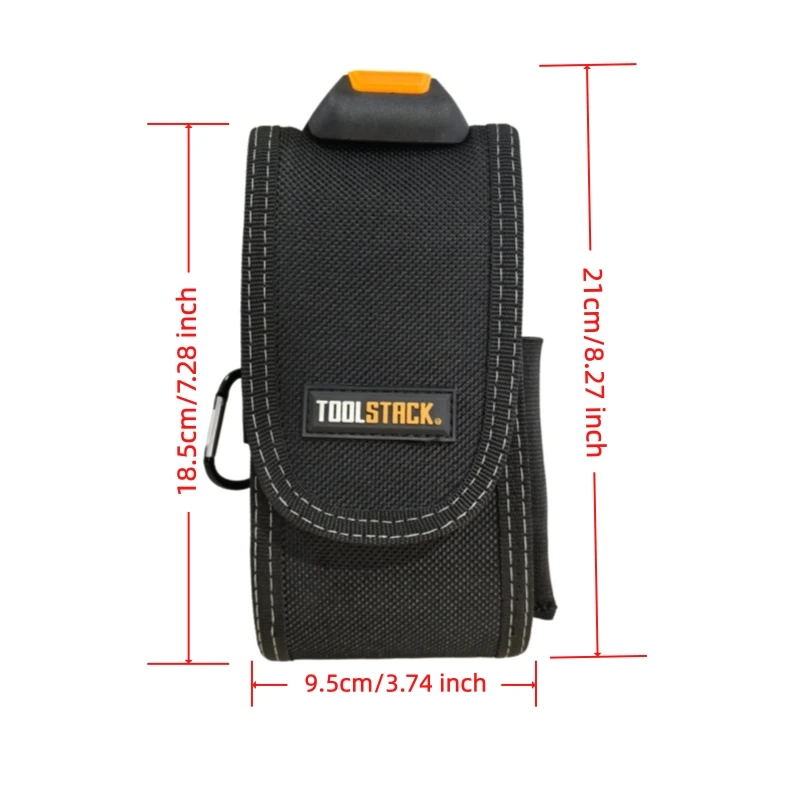 TOOLSTACK Smartphone Pouch Double-layer High Quality Durable Oxford Electrician Work Bag Waist Pack with Mobile Phone Holder