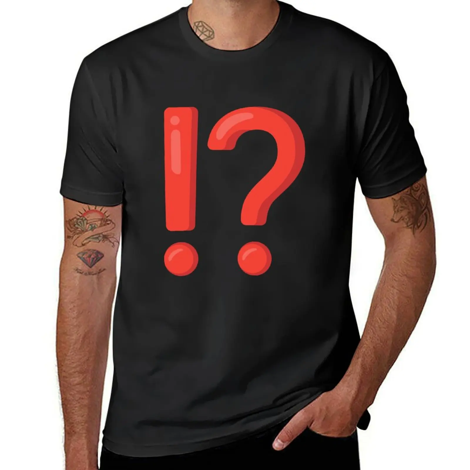 Exclamation Question Mark SymbolGift T-Shirt for a boy graphics customs design your own cute tops mens t shirt