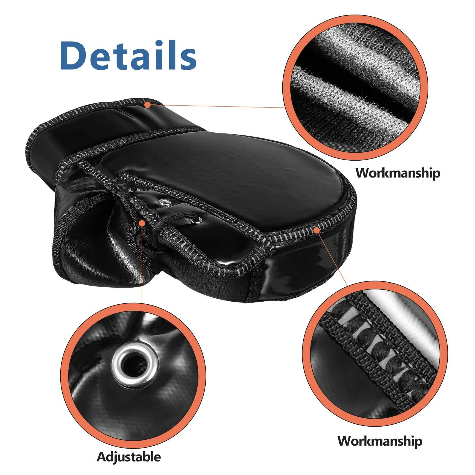 1 paire de mitaines de guidon chaudes, manchons de moto isolés, manchettes élastiques, résistantes aux intempéries, Protection contre le vent et la neige, ajustement universel pour Scooter Atv