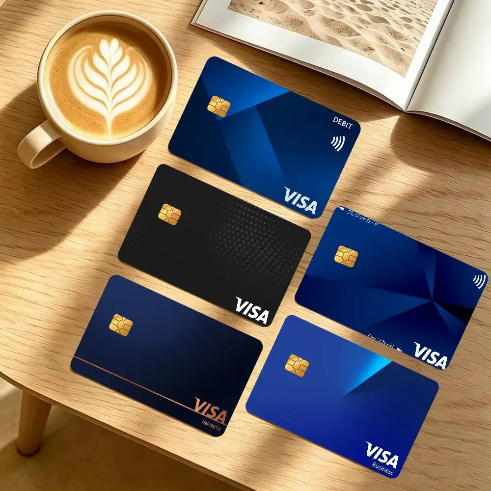 Fashion V-VISAss Cool  Cartoon Credit Card Skin Stickers For Bank Card Bus Metro Card Sticker Waterproof Women Gift