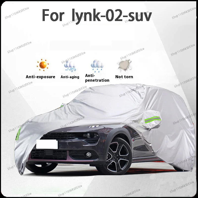 

For Lynk 02 Fit Car Cover - Waterproof, Dustproof, Sunshade (UV), Snowproof | Silve Full Cover with All-Day Protection