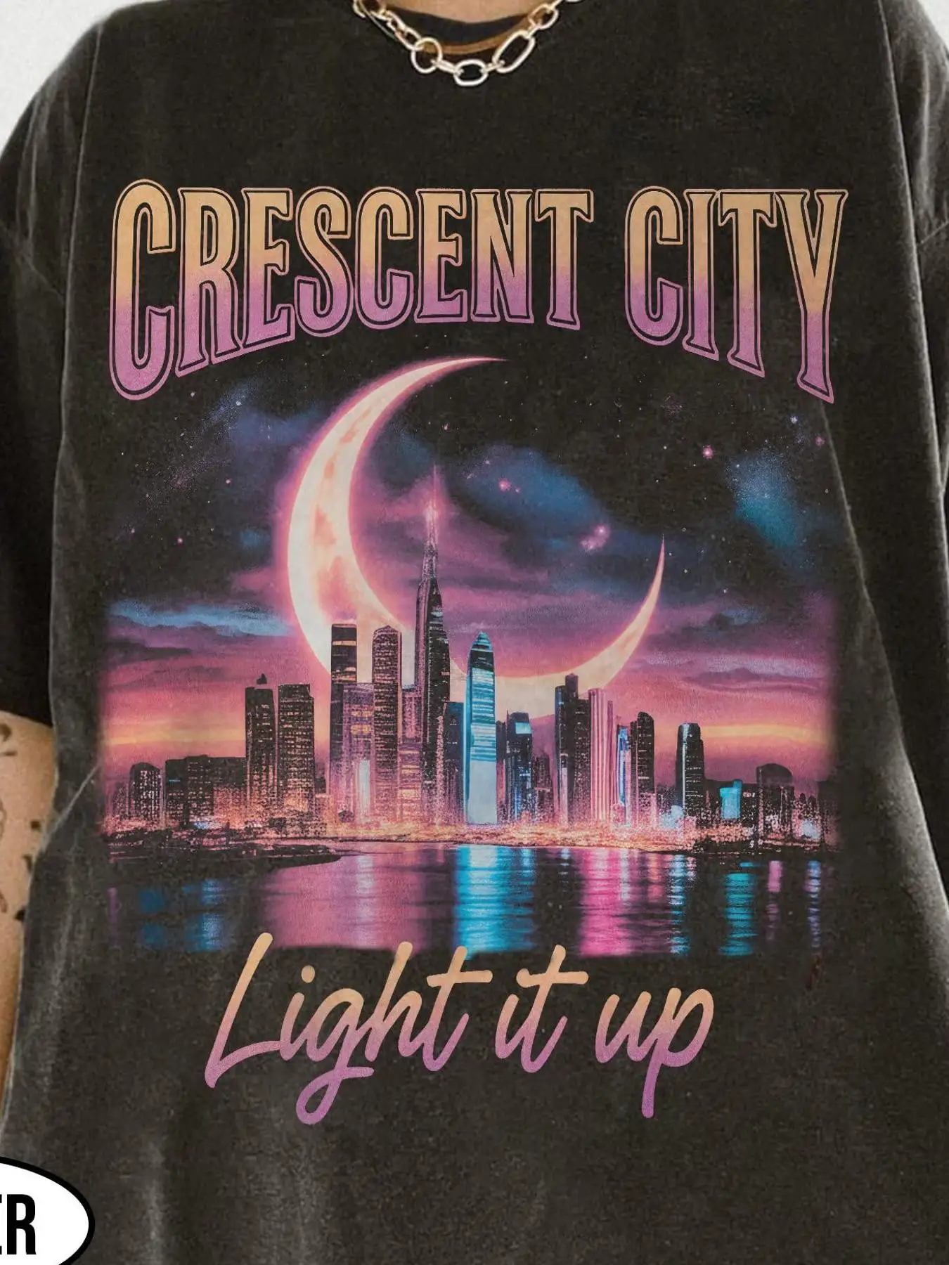 Crescent City Bootleg Tee Light It Up Shirt Sarah J Maas Crescent City Merch Fantasy Book Lover Shirt Crescent City Quote Tee