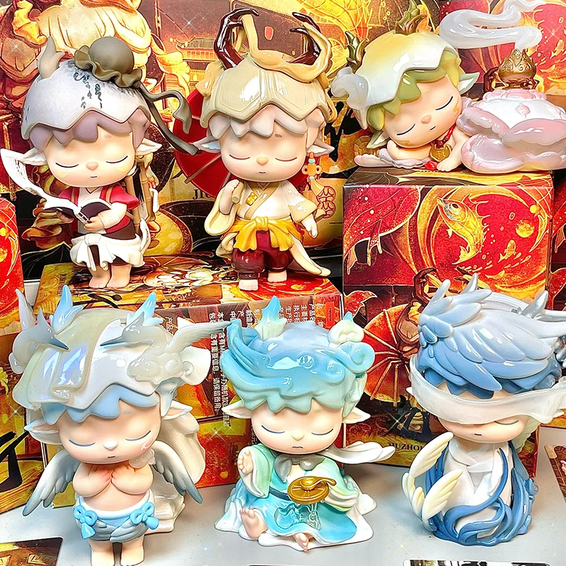 MIMI Jiuzhou Odyssey Blind Box MIMI Action Figure Mystery Box Chinese Spirit Anime Figurine Blindbox Desk Decor Surprise Toys view 2
