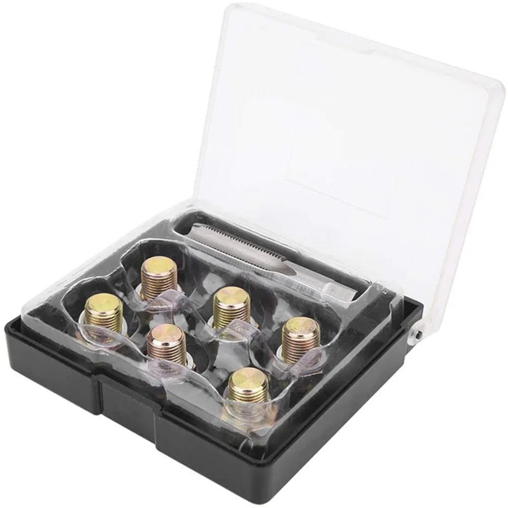 

M13x1.25mm Portable Oil Pan Drain Sump Plug Key Oil Pan Thread Repair Tools Kit Oil Drain Plug Screws Repair Bolt Set