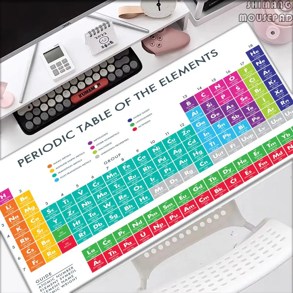 Periodic Table Of Elements Mouse Pad Gaming Keyboard Mouse Mats Office Computer Mausepad Gamer Accessiores Mousepad Xxl Desk Mat