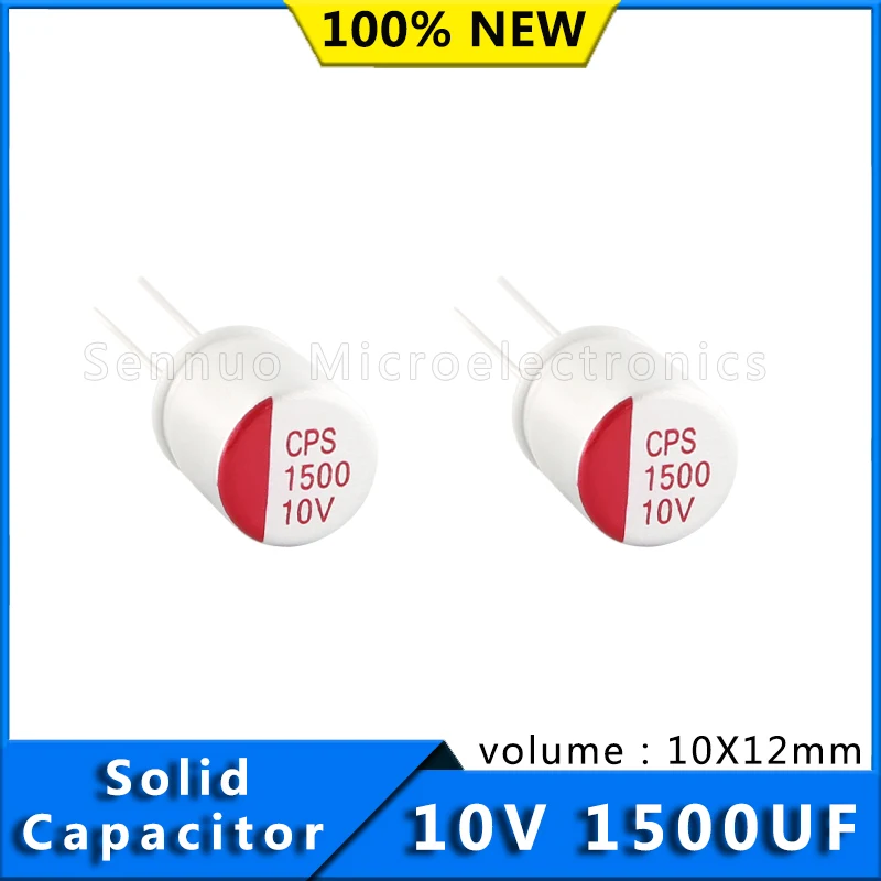 10pcs Brand New 10v 1500uf Capacitors 10*12mm Aluminum Electrolytic Capacitors 1500uf 10v In-Line DIP Solid State Capacitors