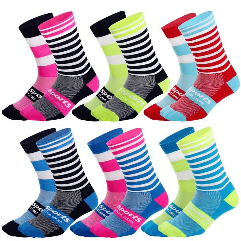 

Cycling Socks for Men Running Sports Lightweight Mid Calf Breathable Moisture Wicking