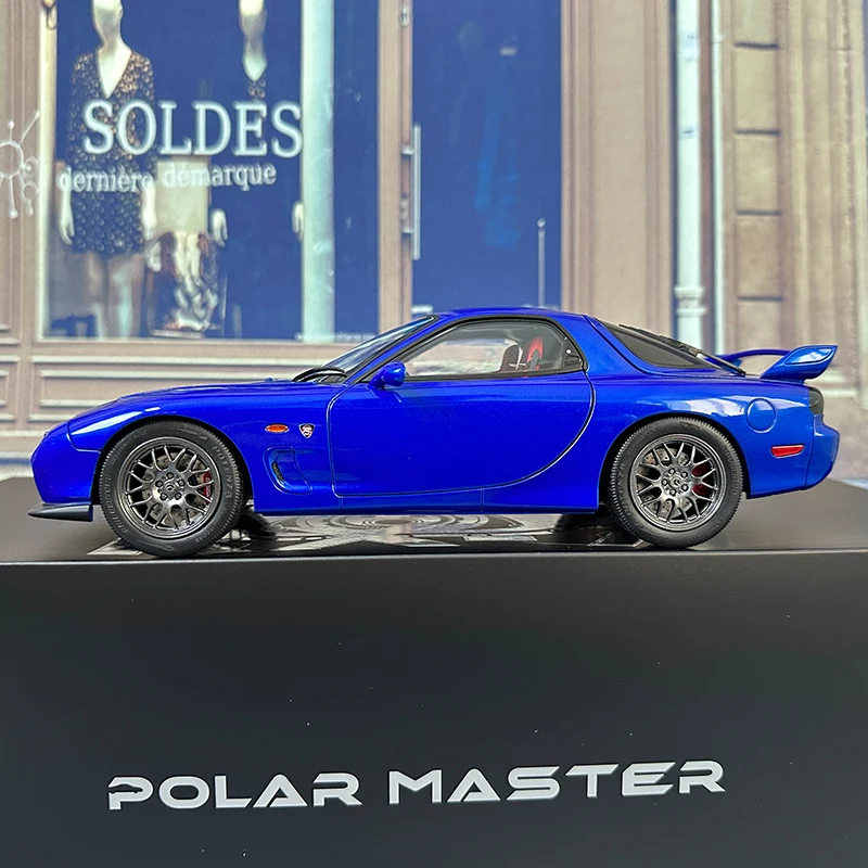 POLAR MASTER 1:18 para Mazda RX7 SPIRIT R, modelo de coche de aleación, enviar amigos, regalos de cumpleaños, colección personal