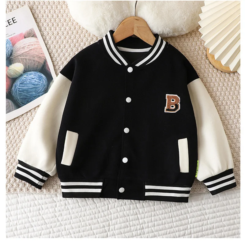 New Baseball Jackets Spring Autumn Baby Girls Boys Clothes Children Cotton Coats Teen Sports Costume Kids Sportswear Outerwear