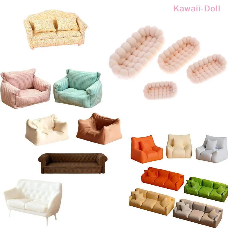 [DO] Puppenhaus Wohnzimmer-Möbel Dekoration Puppenhaus Simulations-Wolkensofa Modell Puppenhaus Mikro-Szene Rollenspiel-Spielzeug