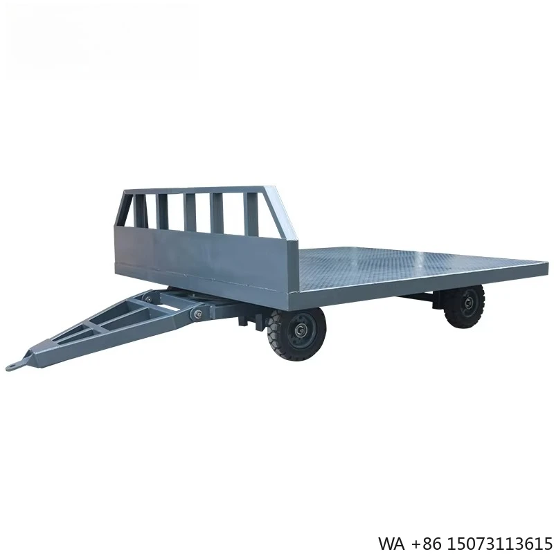 1-20 Ton Heavy-Duty Forklift-Pulled Flatbed Trailer Cargo Transfer for Factory