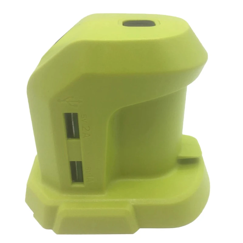 Adattatore batteria con porta 2USB per Ryobi P743 18V 14.4V ONE + adattatore di alimentazione portatile agli ioni di litio con accessori per la funzione di illuminazione