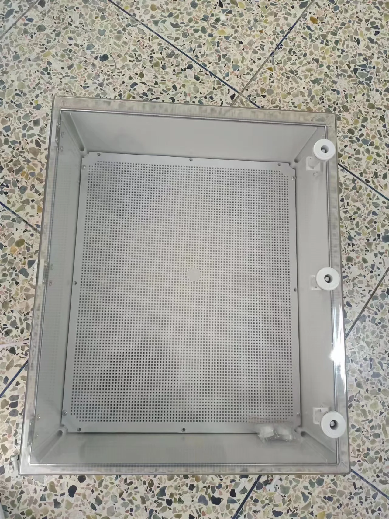 Caja de conexiones impermeable para exteriores con cubierta transparente, caja de plástico IP65 con cerradura, caja de distribución eléctrica ABS, AHT