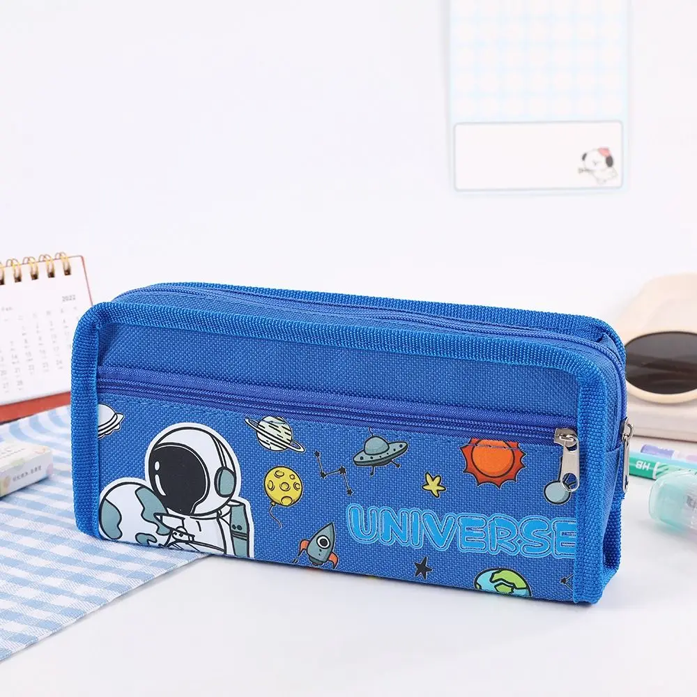 Portable Astronaut Pen Bag Large Capacity Multifunctional Pencil Case Pen Box Students