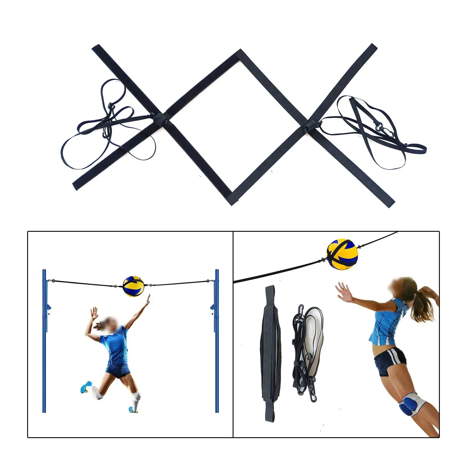 

Volleyball Training Equipment Aid Practice Solo Trainer with Buckle Hitting