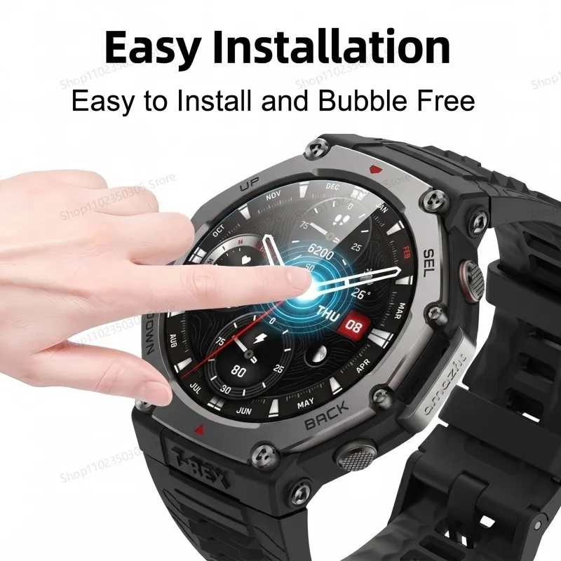 Tempered Glass Compatible for Amazfit T Rex 3 Pro 2 Screen Protector for Amazfit T Rex 3 Pro/ T Rex 3 / T Rex 2 Glass Film view 2