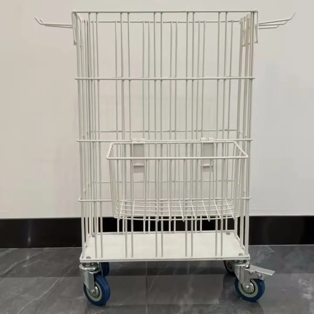 Supermarket promotional basket removable metal rack net basket shelf shopping mall supermarket family clothes basket