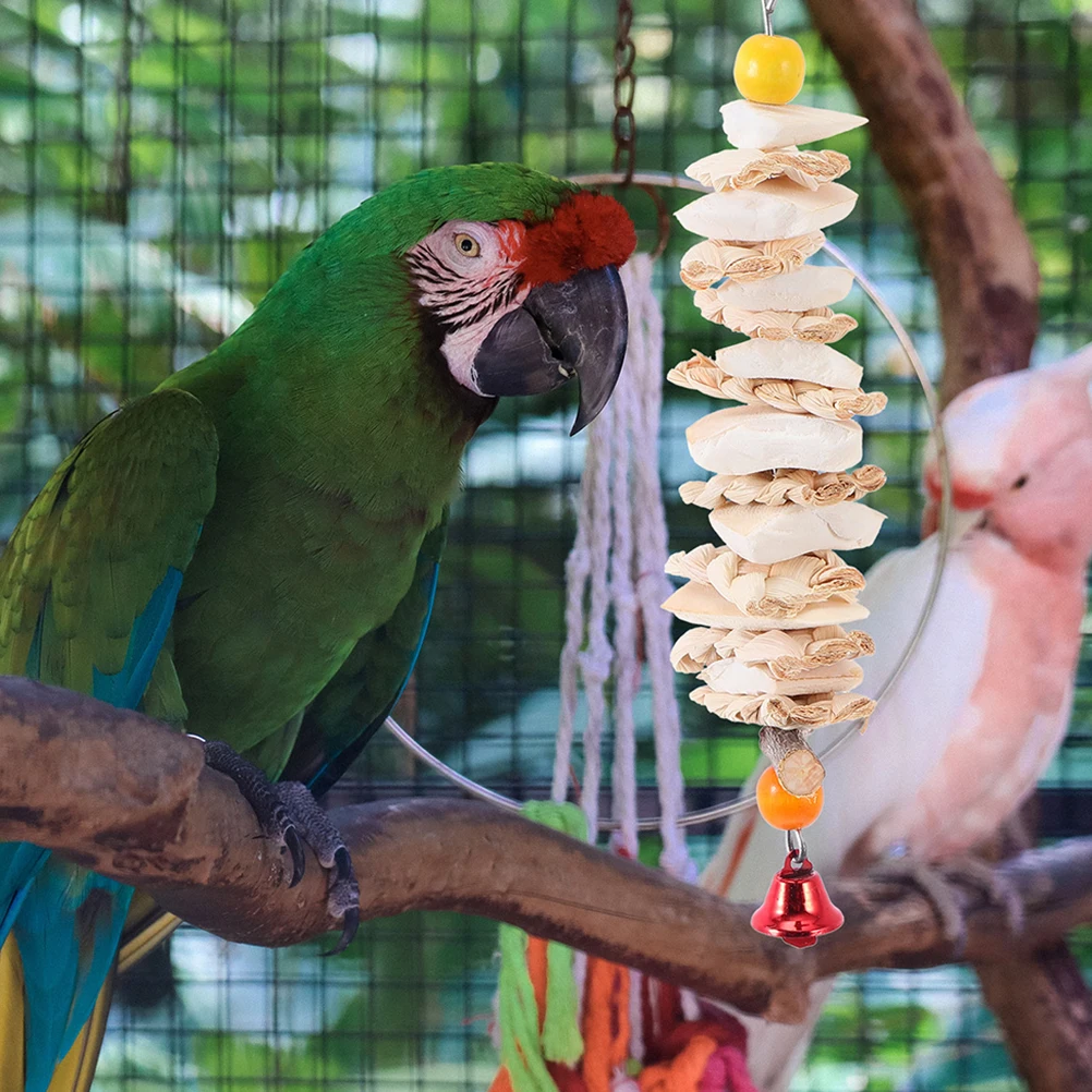 

Natural Cuttlebone Chew For Parrots Birds Pet Biting Molar Teething Safe Durable Bird Cage Hanging Plaything Bite-Resistant
