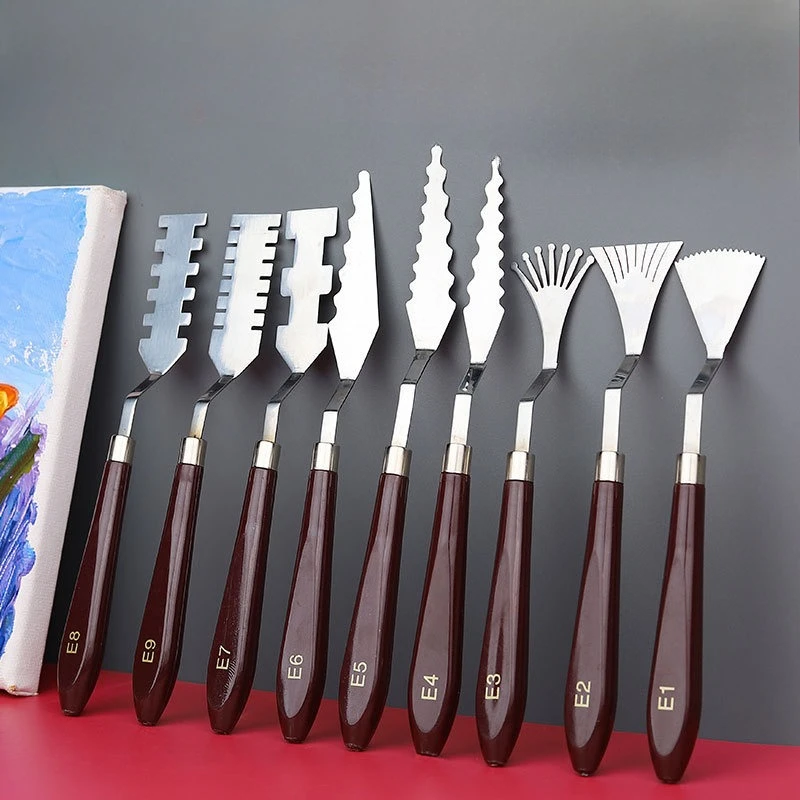 Stainless Steel Alien Oil painting scraper pigment palette knife acrylic Oil Painting/watercolor gouache pigment spatula knife